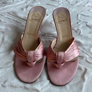 Christian Louboutin Pink Satin Sandals